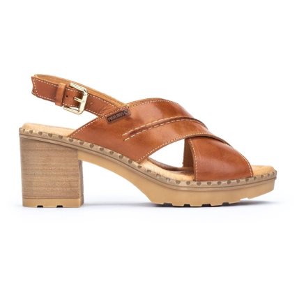 Women's Pikolinos CANARIAS Heels Sandals Brown | NZ Z8037AQ